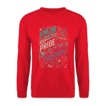 Roller Derby - Unisex Pullover - Rot - Vorne - Alina (178cm) & Michal (187cm)