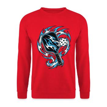 Pickleball Leidenschaft Trendsport Design - Unisex Pullover - Rot - Vorne - Alina (178cm) & Michal (187cm)