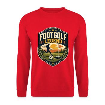Fußballgolf Legende - Unisex Pullover - Rot - Vorne - Alina (178cm) & Michal (187cm)