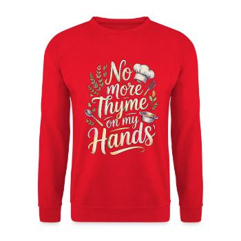 Retired Chef No More Thyme On Professional Chef - Unisex Pullover - Rot - Vorne - Alina (178cm) & Michal (187cm)