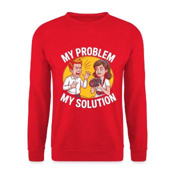 Wedding Photographer My Problem My Pictogram Mom - Unisex Pullover - Rot - Vorne - Alina (178cm) & Michal (187cm)