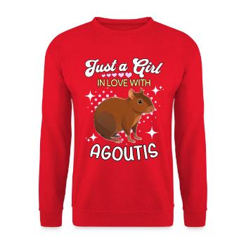 Aguti Mädchen Agouti - Unisex Pullover - Rot - Vorne - Alina (178cm) & Michal (187cm)