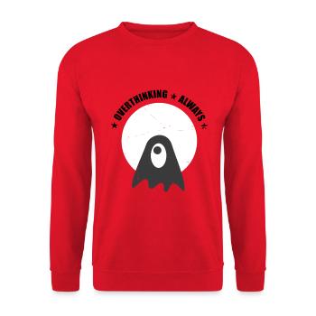 Immer wegschauen – Grunge Cyclops Skate-Geist - Unisex Pullover - Rot - Vorne - Alina (178cm) & Michal (187cm)