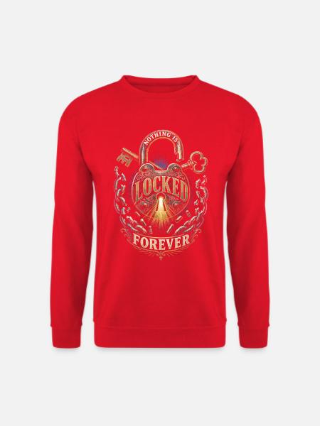 Schlüsseldienst Nothing Is Locked Forever - Unisex Pullover - Rot