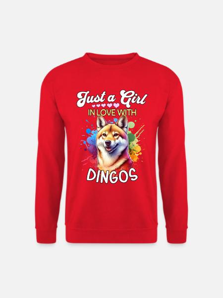 Australischer Wildhund Mädchen Dingo - Unisex Pullover - Rot