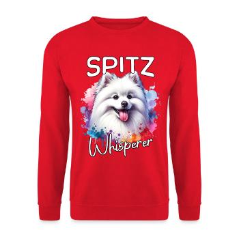 Spitz Flüsterer - Unisex Pullover - Rot - Vorne - Alina (178cm) & Michal (187cm)