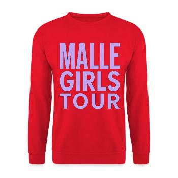 Malle Girls Tour Mädelsabend Mallorca - Unisex Pullover - Rot - Vorne - Alina (178cm) & Michal (187cm)