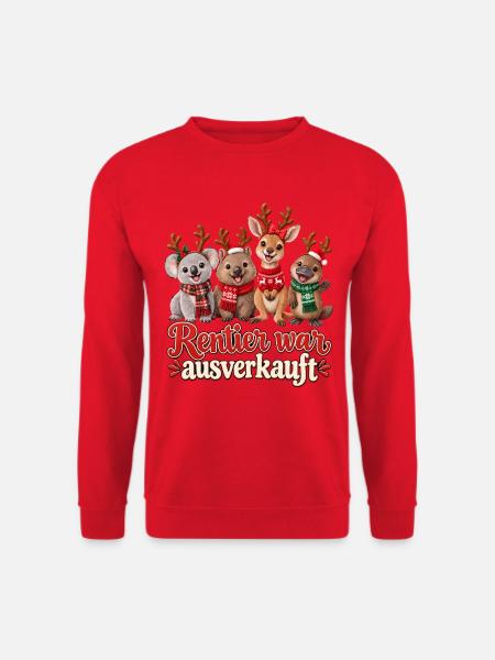 Rentier war ausverkauft – Weihnachtsmotiv - Unisex Pullover - Rot
