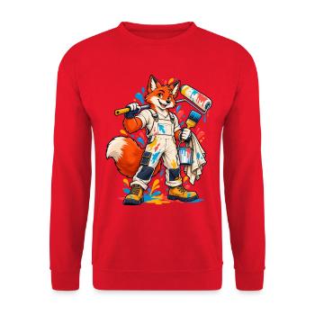 Maler & Lackierer Handwerk / Handwerker - Unisex Pullover - Rot - Vorne - Alina (178cm) & Michal (187cm)