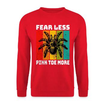 Pinkzeh Rosafuss Tarantel - Unisex Pullover - Rot - Vorne - Alina (178cm) & Michal (187cm)