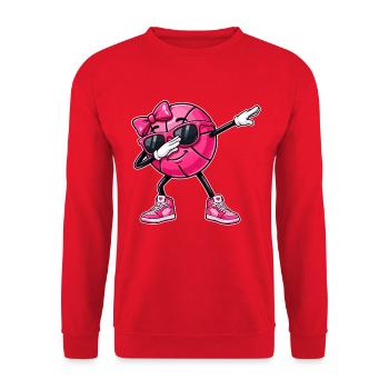 Basketball Basketballerin, Mädchen, Frauen - Unisex Pullover - Rot - Vorne - Alina (178cm) & Michal (187cm)