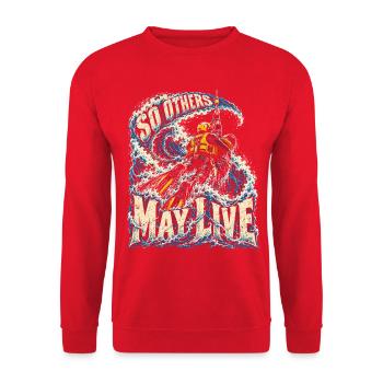 Rettungsschwimmer Wasserrettung So Others May Live - Unisex Pullover - Rot - Vorne - Alina (178cm) & Michal (187cm)