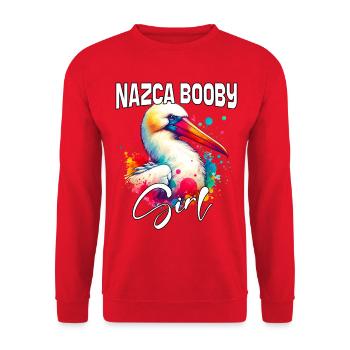 Nazca Booby Mädchen Nazca Tölpel - Unisex Pullover - Rot - Vorne - Alina (178cm) & Michal (187cm)