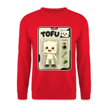 Tofu-Spielzeug-Actionfigur Charm - Unisex Pullover - Rot - Vorne - Alina (178cm) & Michal (187cm)