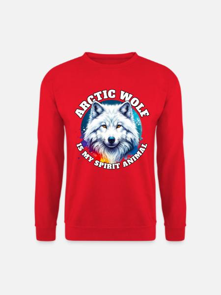 Lustige Polarwolf Sprüche - Unisex Pullover - Rot
