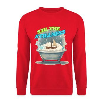 Segel der Stille - Unisex Pullover - Rot - Vorne - Alina (178cm) & Michal (187cm)