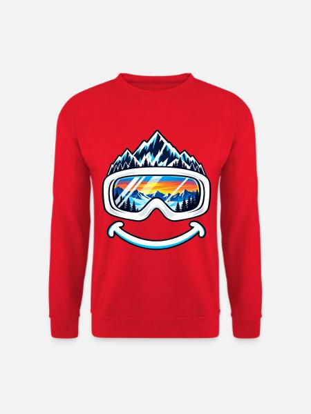 Ski Goggles Mountain Snowboard Wintersport - Unisex Pullover - Rot
