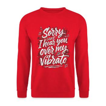 Vocalist Sorry I Can't Hear You Music Enthusiast - Unisex Pullover - Rot - Vorne - Alina (178cm) & Michal (187cm)