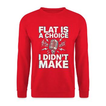 Vocalist Flat Is A Choice I Didn't Vocal Coach - Unisex Pullover - Rot - Vorne - Alina (178cm) & Michal (187cm)