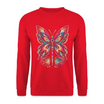 Diamond Painting - Unisex Pullover - Rot - Vorne - Alina (178cm) & Michal (187cm)