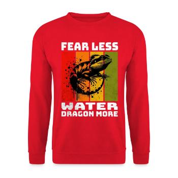 Chinesische Wasseragame - Unisex Pullover - Rot - Vorne - Alina (178cm) & Michal (187cm)