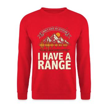 Vocalist I Don't Have An Attitude Music Enthusiast - Unisex Pullover - Rot - Vorne - Alina (178cm) & Michal (187cm)