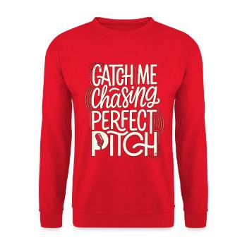 Vocalist Catch Me Chasing Perfect Pitch Musician - Unisex Pullover - Rot - Vorne - Alina (178cm) & Michal (187cm)