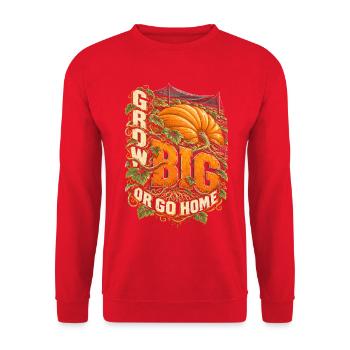 Riesenkürbis Kürbiswettbewerb Grow Big Or Go Home - Unisex Pullover - Rot - Vorne - Alina (178cm) & Michal (187cm)