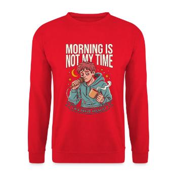 Vocalist Morning Is Not My Time I'm A Vocal Coach - Unisex Pullover - Rot - Vorne - Alina (178cm) & Michal (187cm)