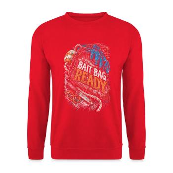 Hummerfänger Hummerfischer Bait Bag Ready - Unisex Pullover - Rot - Vorne - Alina (178cm) & Michal (187cm)