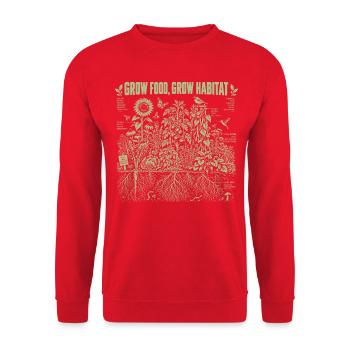 Nahrung wachsen Wachsen Lebensraum - Unisex Pullover - Rot - Vorne - Alina (178cm) & Michal (187cm)