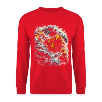 Rettungsschwimmer Wasserrettung - Unisex Pullover - Rot - Vorne - Alina (178cm) & Michal (187cm)