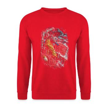Hummerfänger Hummerfischer - Unisex Pullover - Rot - Vorne - Alina (178cm) & Michal (187cm)