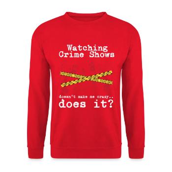 Crime-show-fan True-crime-zubehör - Unisex Pullover - Rot - Vorne - Alina (178cm) & Michal (187cm)