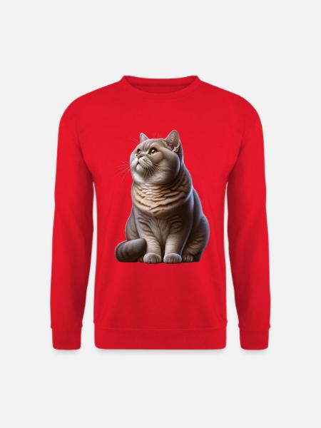 Britisch Kurzhaar Katze - Unisex Pullover - Rot