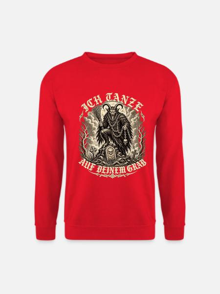 Teufelsbock mit Sense - Unisex Pullover - Rot
