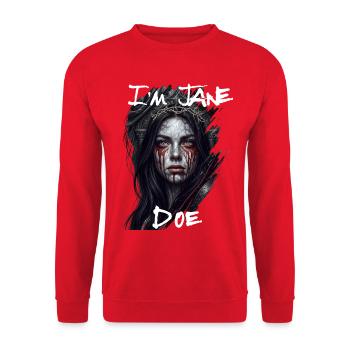 Jane Doe - Unisex Pullover - Rot - Vorne - Alina (178cm) & Michal (187cm)