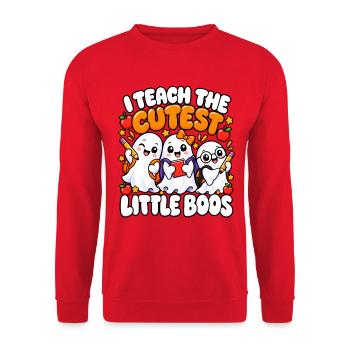 Süße Geister Lehrhelden Boo - Unisex Pullover - Rot - Vorne - Alina (178cm) & Michal (187cm)