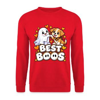 Beste Buds Hund und Geist - Unisex Pullover - Rot - Vorne - Alina (178cm) & Michal (187cm)
