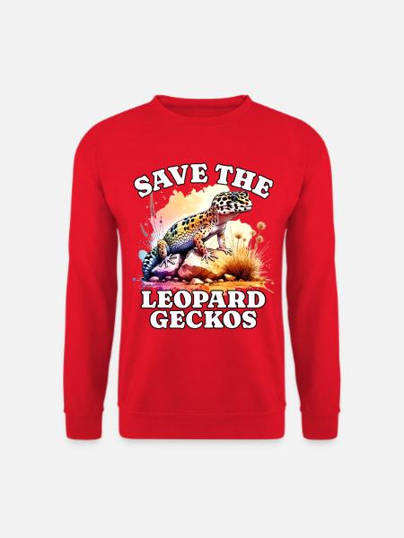 Save Leopardgecko - Unisex Pullover - Rot