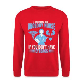 Urologieabteilung Krankenschwester Wertschätzung - Unisex Pullover - Rot - Vorne - Alina (178cm) & Michal (187cm)
