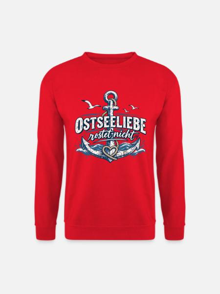 OstseeLiebe Rostet Nicht - Unisex Pullover - Rot