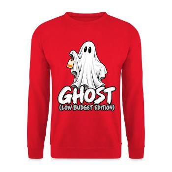 Geist Cartoon Low Budget Edition - Unisex Pullover - Rot - Vorne - Alina (178cm) & Michal (187cm)
