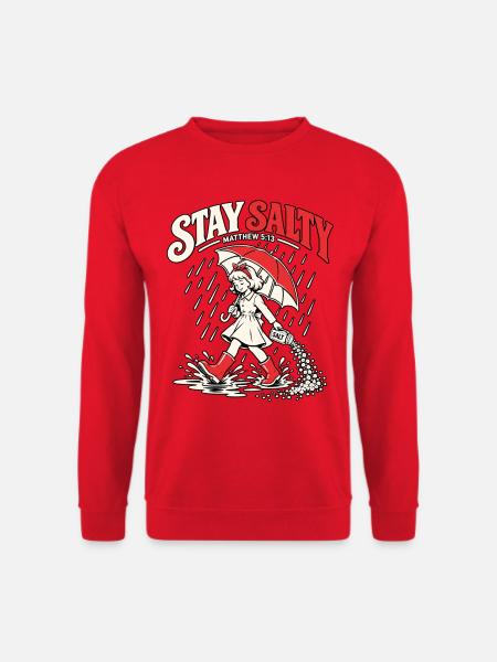 Christlicher Spruch Salz der Erde - Unisex Pullover - Rot
