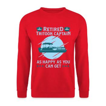 Tritoon-liebhaber, Pension,bootskapitän-liebhaber - Unisex Pullover - Rot - Vorne - Alina (178cm) & Michal (187cm)