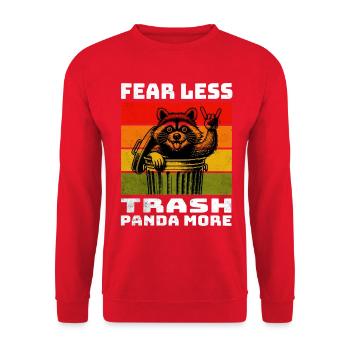 North American Raccoon Waschbär - Unisex Pullover - Rot - Vorne - Alina (178cm) & Michal (187cm)