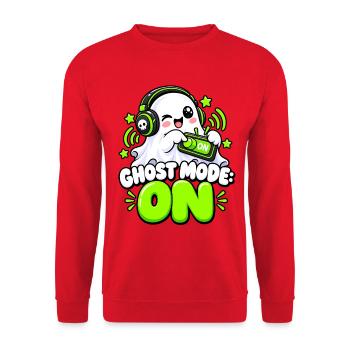 Geistermodus Neon Geist - Unisex Pullover - Rot - Vorne - Alina (178cm) & Michal (187cm)