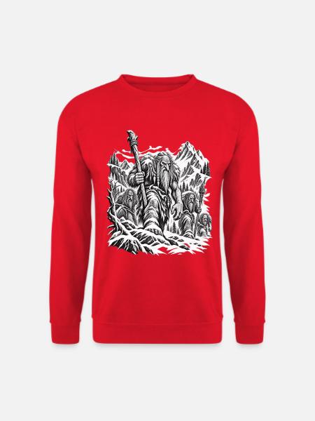 Bergtrolle – Unheimlicher Marsch - Unisex Pullover - Rot