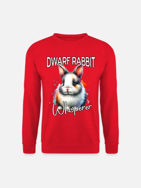 Zwergkaninchen Flüsterer - Unisex Pullover - Rot