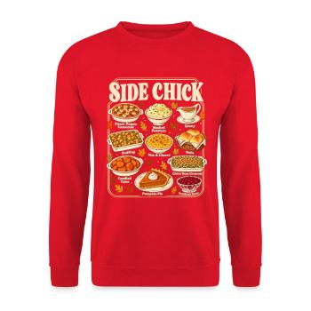 Vintage-Thanksgiving-Seiten Seitenküken - Unisex Pullover - Rot - Vorne - Alina (178cm) & Michal (187cm)